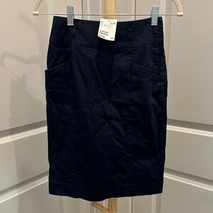 H&M Black Pencil Skirt with Front Pockets